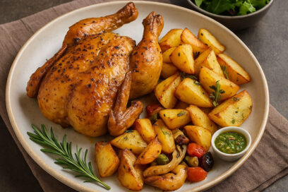 Pui Coquelet Cu Cartofi Cu Rozmarin