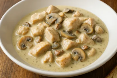 Pui Cu Ciuperci Și Smântână