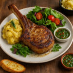 Tomahawk De Porc Cu Cartofi Zdrobiți