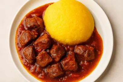 Tochitură De Porc Cu Mămăliguță